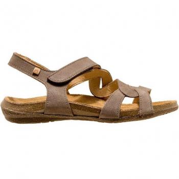 Sandalias de Piel N5079 Wakataua marrón
