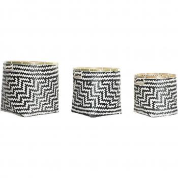Juego de Cestas DKD Home Decor Colonial Bambú 40 x 40 x 39 cm