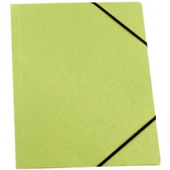 Carpeta Esquinera ELBA Carte Forte, DIN A4, Verde con 3 Rabats Elásticos