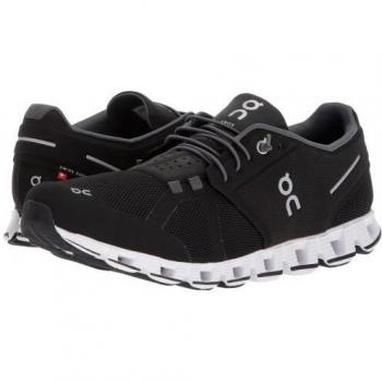 On Cloud Men's Black/White Mesh Low-Top Sneakers
