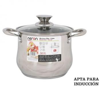 Quttin - Olla 20cm 4L Acero Inducción, Colección New Neron