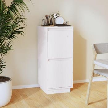 Aparador blanco de madera maciza de pino 31,5x34x75 cm