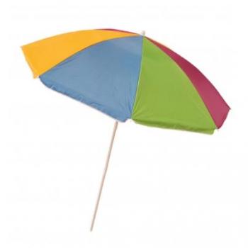 Sombrilla Orientable de Metal y Nylon 180 cm con Protección UPF 19/22 Rayas Blanco/Azul