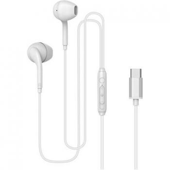 Auriculares Cable USB-C con Micrófono y Sonido de Calidad Fairplay Blanco