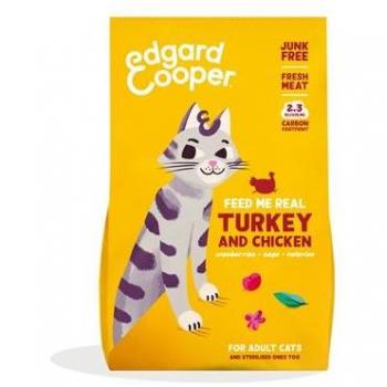 Pienso para gatos de Edgard & Cooper con Pavo Fresco de Corral, Pollo Fresco, Arándanos, Salvia y Valeriana