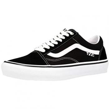 Vans Zapatillas Skate Sk8-hi Negro con diseño de caña alta, cierre de cordones, parte superior de lona y gamuza, suela de goma resistente para mejor tracción y soporte en el tobillo