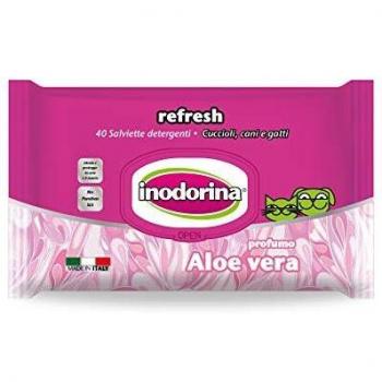 Inodorina Toallitas Desinfectantes para Perros y Gatos Refresh Aloe Vera