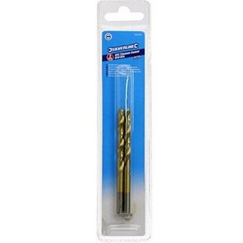 Silverline 509102 Brocas HSS con Revestimiento de Titanio, 6 mm, Caja de 2