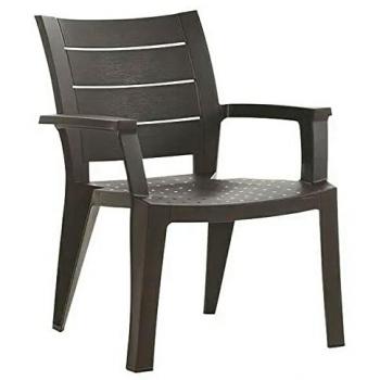 Silla de jardín de polipropileno Legno Wengué 59 x 87 x 60 cm