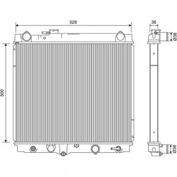 Radiador de Refrigeración del Motor VALEO 701596
