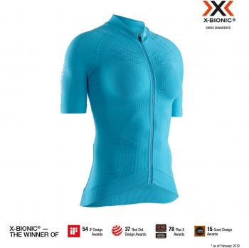 X-Bionic Maillot M/C Effektor G2 Bike Zip Mujer, Verde, S