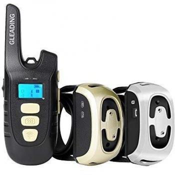 GLEADING Collar de Adiestramiento para Perros, Recargable y Resistencia al Agua de IP67, Mando a Distancia de Rango de 800 Metros con Modo de Sonido, Eficiente y Vibración