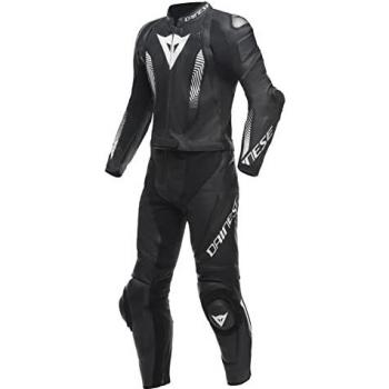 Traje de moto de cuero Dainese Laguna Seca 5 2 piezas S/T - Negro Blanco (30)