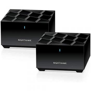 NETGEAR Nighthawk Sistema WiFi 6 Mesh MK62, Router + 1 satélite, velocidad AX1800, cobertura de 250 m2 y 25 dispositivos