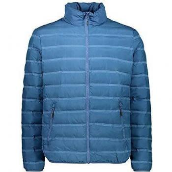 CMP Men's Lightweight Water-Resistant Down Jacket, Blue, Size 60