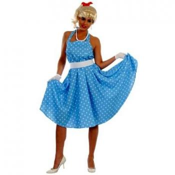 Disfraz Adulto MUJER AÑOS60 Vestido+cintu