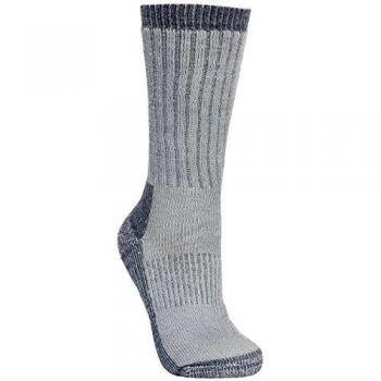Trespass Men's Merino Wool Anti-Blister Outdoor Walking Socks - Grey - Size UK 4-7