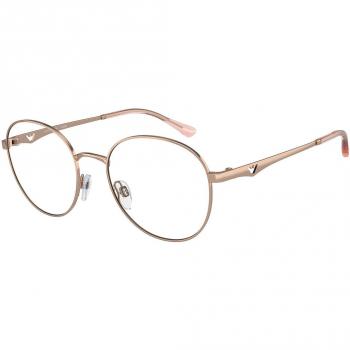 Emporio Armani EA1144 Asian Fit 3011 Women's Eyeglasses Rose-Gold Size 52 - Blue Light Block Available