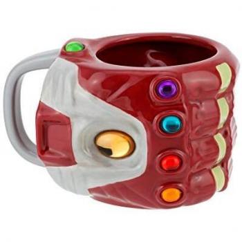 Taza 3D XL Marvel Avengers Nano Gauntlet con Gemas Cerámica 350ml