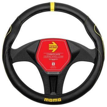 Funda de Volante Momo SuperGrip Universal en Negro y Amarillo