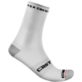 Calcetines Castelli Rosso Corsa Pro 15 Blanco L-XL