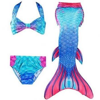 Hejin Cola de Sirena con Bikini para Niños