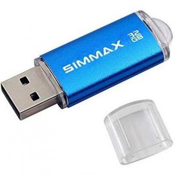 SIMMAX Memoria Flash USB 32GB Pen Drive USB 2.0 Flash Drive Almacenamiento Externo Thumb Drive