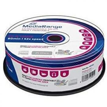 MediaRange CD-R 700MB|80min 52x velocidad de escritura, imprimible en toda la superficie