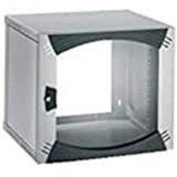 Schneider Electric NSYOPB15U4F Caja Abierta de Montaje en Pared 15U, Puerta Fija con Vidrio de 19 R7035, 400mm x 780mm x 600mm, Gris