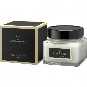 Cerería Mollá Boutique - Vela en tarro cuadrado, cera vegetal premium, aroma a Tea and Lemongrass