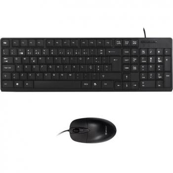 UNYKAch Combo Teclado y Ratón USB QWERTY Portugués Negro