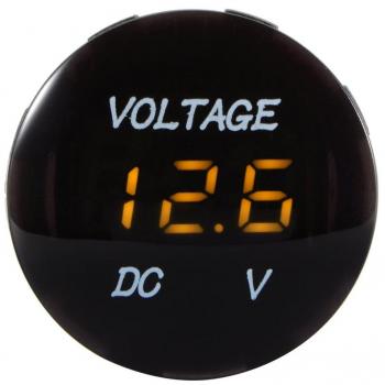 XCSOURCE Voltímetro digital universal de pantalla Voltímetro de prueba de agua naranja LED para DC 12V-24V Auto Moto Auto Truck MA1060