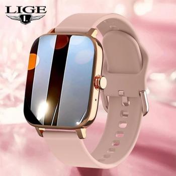 Reloj Inteligente LIGE Call para Mujer con Esfera Personalizada, Resistente al Agua, Bluetooth, Música, Pantalla Táctil Completa y Correa de Acero Plateada