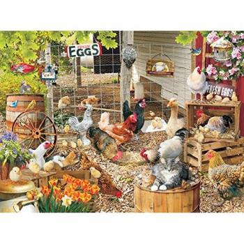 SunsOut 1000-Piece Jigsaw Puzzle - Barnyard Families by Lori Schory