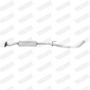 Silenciador central e intermedio WALKER 23653, compatible con vehículos, fabricado en acero al carbono, diseñado para reducir el ruido del escape y cumplir con las regulaciones de emisiones