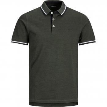 Jack & Jones Paulos Slim Fit Short Sleeve Polo Shirt with Collar Details