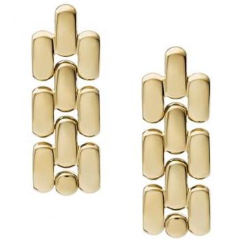 Pendientes de mujer Fossil Arden JF04786710 de acero dorado