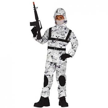 Disfraz de Soldado Ártico Camuflaje Blanco para Niños de 7 a 9 Años - Guirca 83726