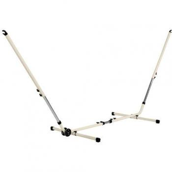 Soporte de acero lacado en polvo Mediterráneo para hamacas individuales o dobles color crema