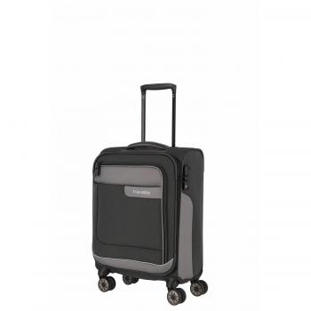 Travelite Viia 4-Wheel Soft Cabin Trolley 55 cm Anthracite with TSA Lock