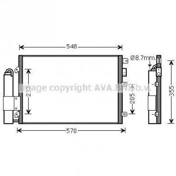 Condensador de Aire Acondicionado AVA Calidad para Renault Clio II 99 - RTA5275D