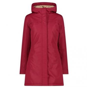 CMP Women's Red Parka with Fixed Hood - Size 36