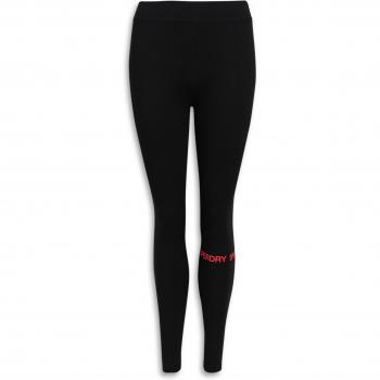 Superdry Women's High-Waist Sportswear Leggings - Black, Organic Cotton, Sustainable