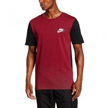 Nike Tee-Av15 Colorblock - Camiseta de manga corta para hombre, color rojo, talla XL