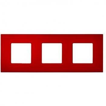 Simon 2700637-037 - Funda 3 Elementos Rojo, 86 x 236 mm