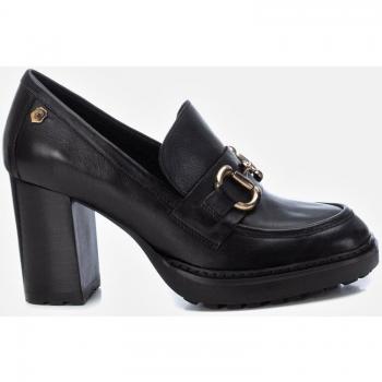 Mocasines de mujer de piel y tacón de 8 cm
