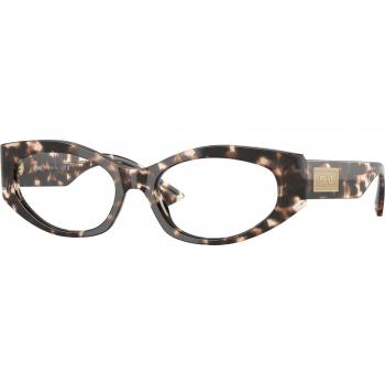 Versace VE3369 5498 Women's Tortoiseshell Eyeglasses - Geometric Acetate Frame, Size 51, Blue Light Block Available