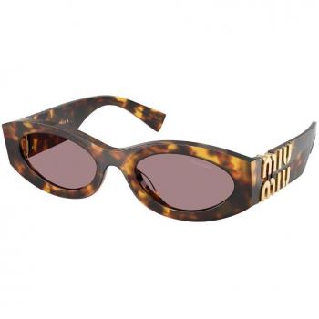 Miu Miu MU11WS 14L20I Women's Tortoiseshell Sunglasses with Light Purple Lenses, Size 54 MM
