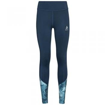 Mallas Largas Odlo Esenciales con Estampado para Mujer Azul