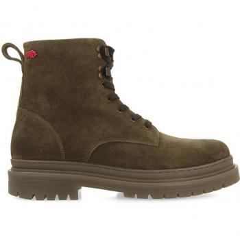Botas Gioseppo Man FW23 de Piel en Serraje para Hombre con Cordones Color Caqui Forsol
